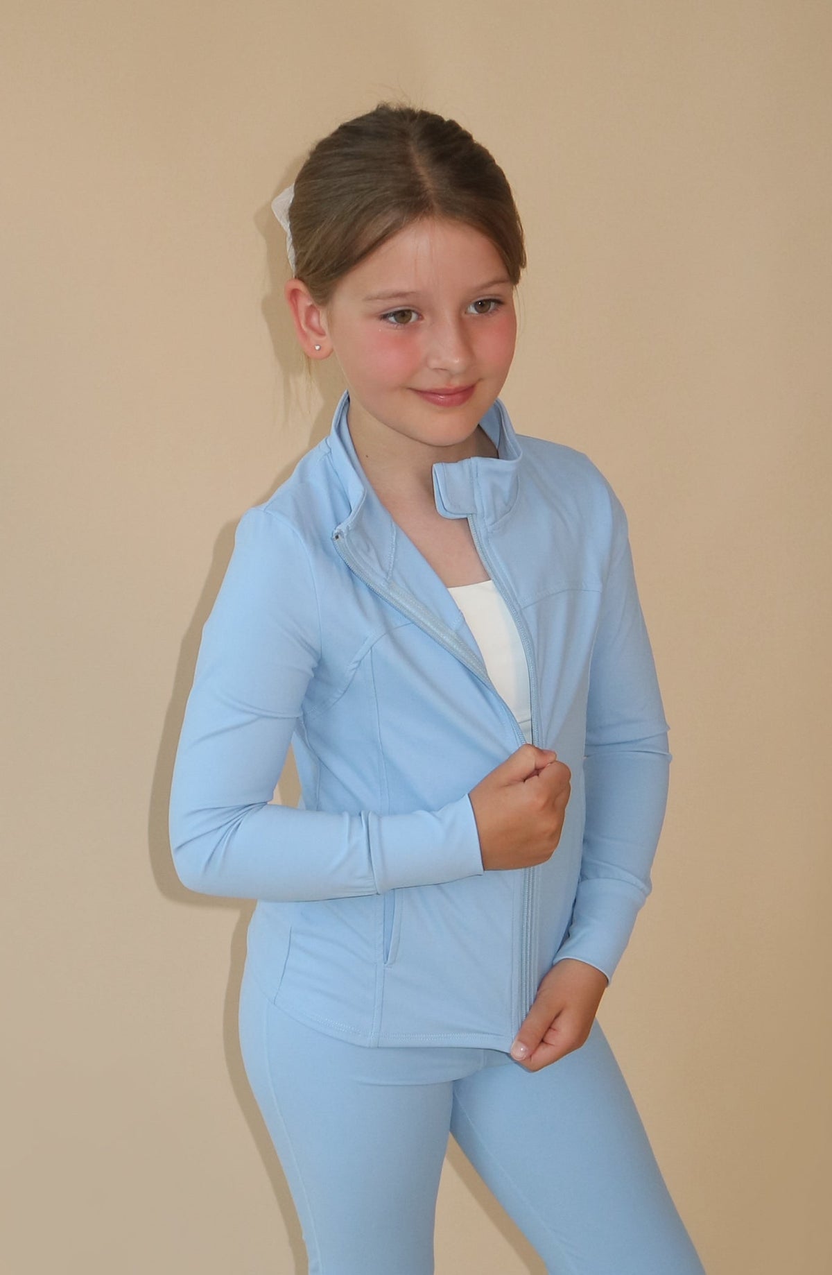 BEAU Youth Zip Jacket - Baby Blue