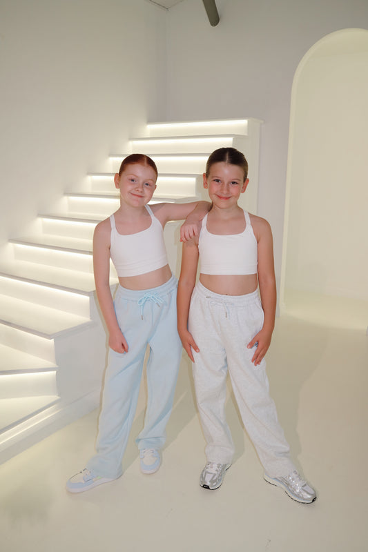 Beau Youth Lounge Straight Leg Sweatpants: Baby Blue