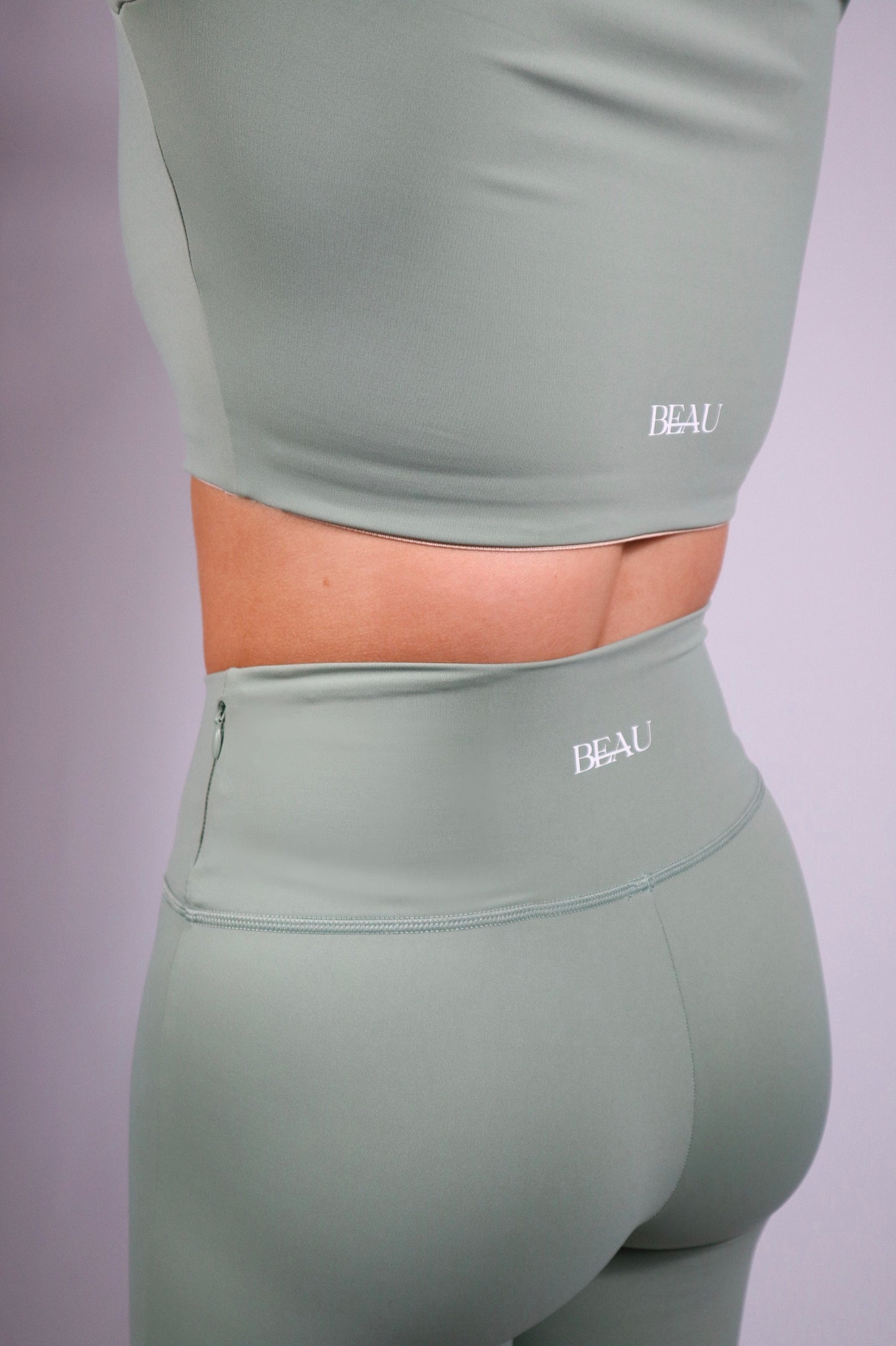 The Staple Collection Long Sleeve Top: Matcha Green