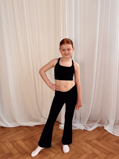 BEAU Youth Flared Leggings - Black