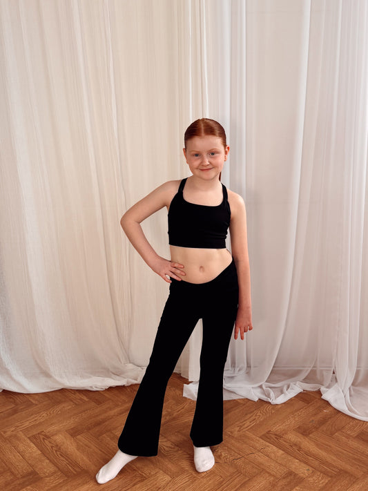 BEAU Youth Flared Leggings - Black