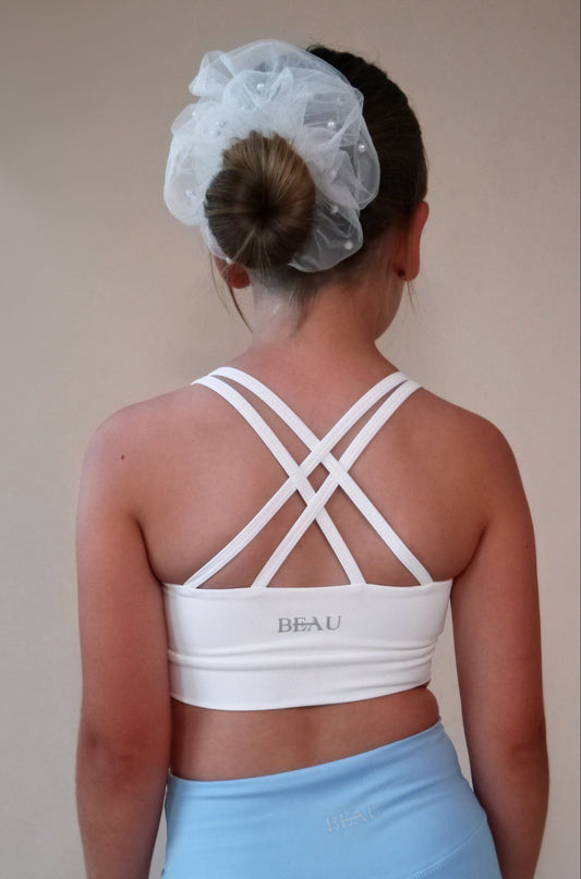 Beau Youth Crop Top: White