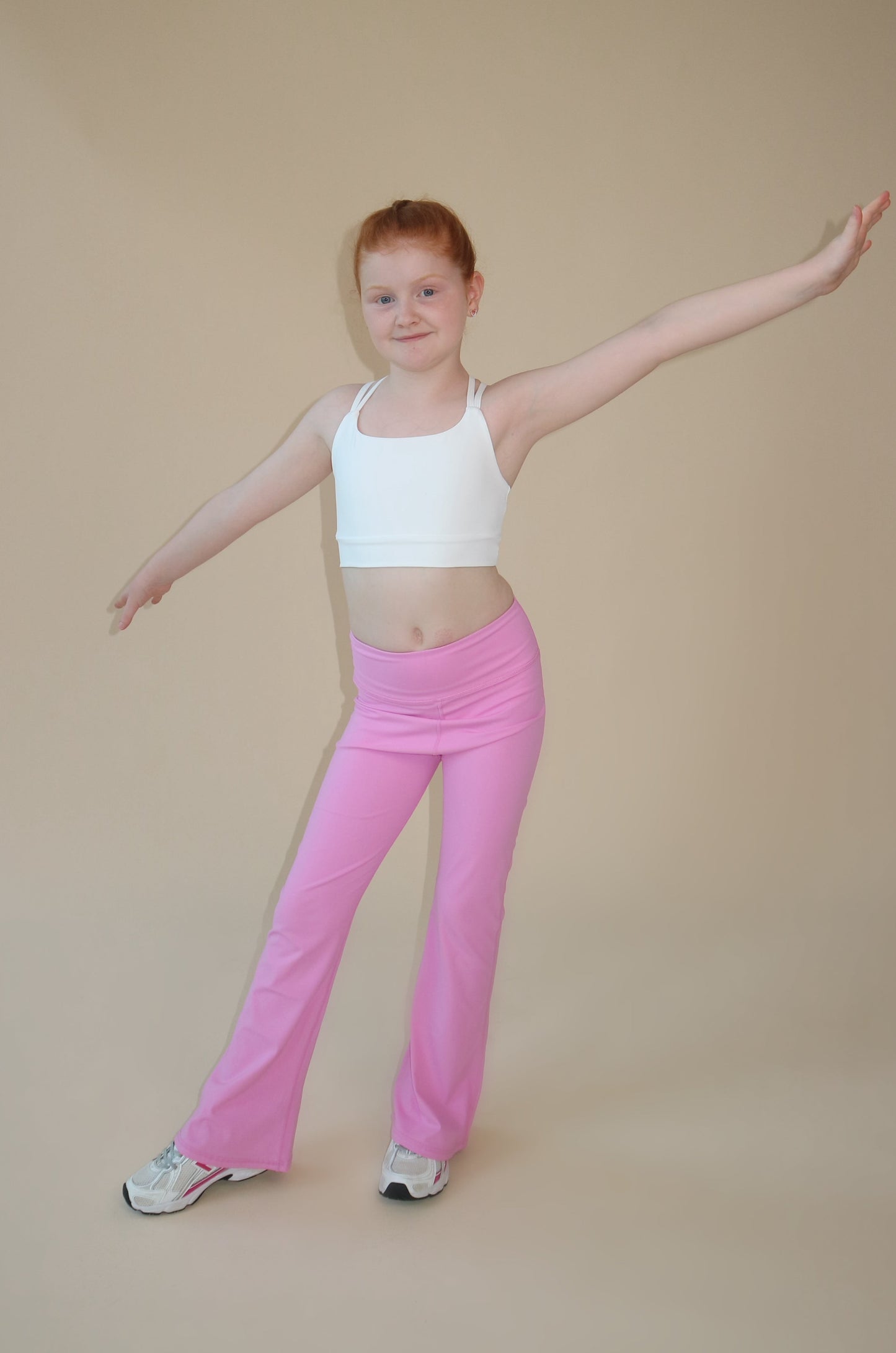 BEAU Youth Flared Leggings - Pink