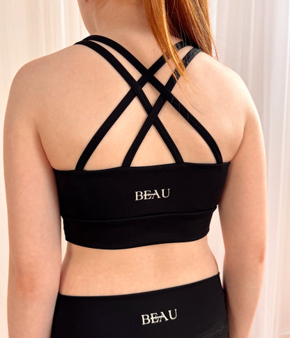 Beau Youth Crop Top: Black