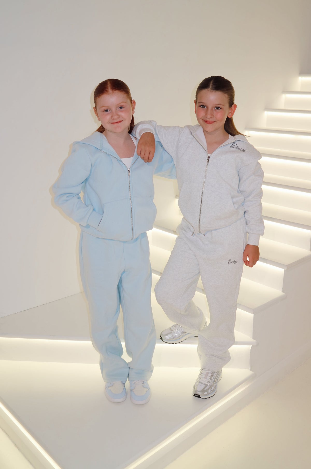 Beau Youth Lounge Full Zip Hoodie: Baby Blue