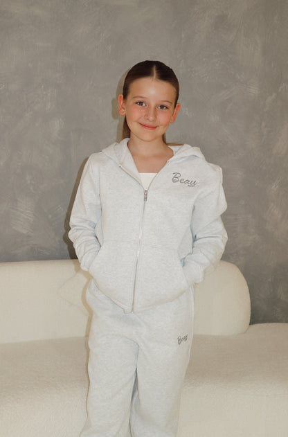Beau Youth Lounge Full Zip Hoodie: Grey