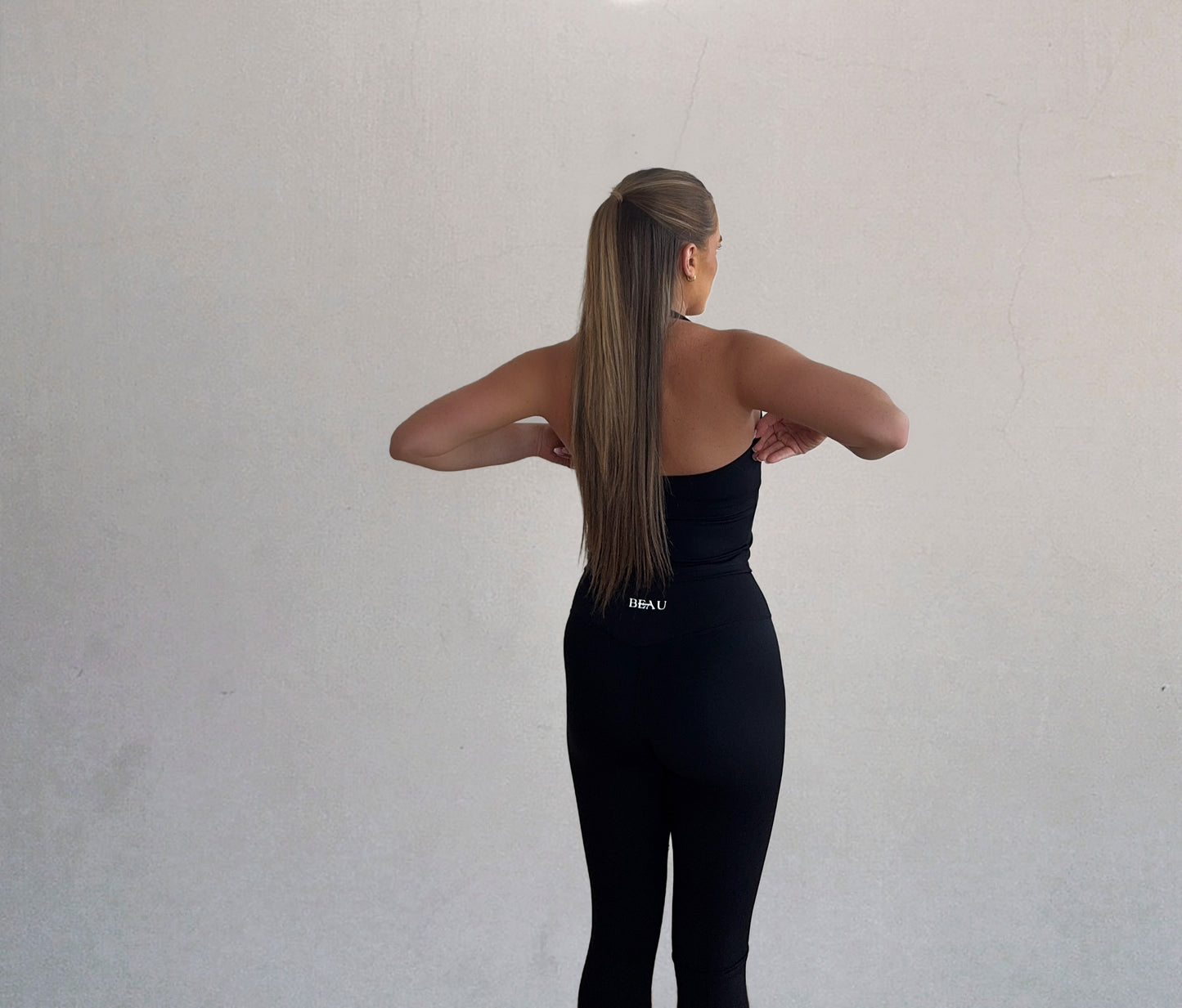 The Silhouette Collection Halter Tank: Black