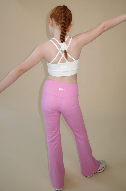 BEAU Youth Flared Leggings - Pink