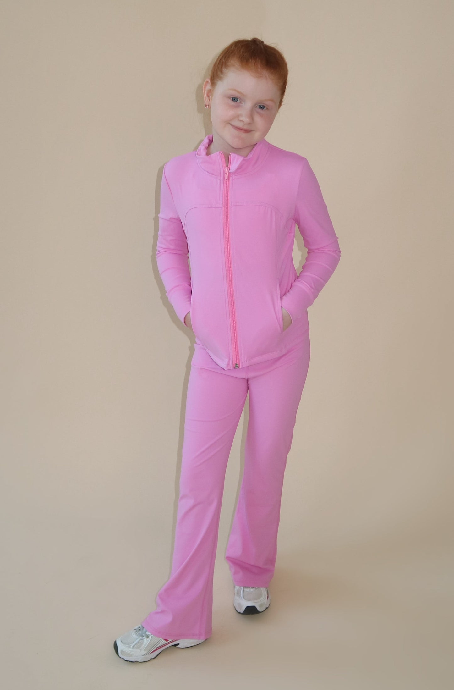 BEAU Youth Flared Leggings - Pink