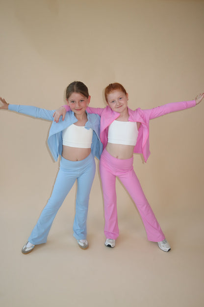 BEAU Youth Flared Leggings - Baby Blue