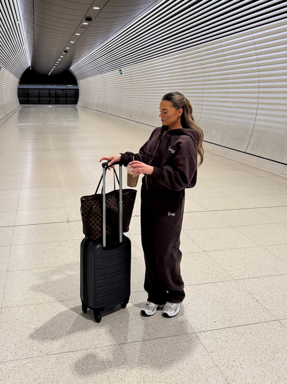 Lounge Full Zip Hoodie: Chestnut