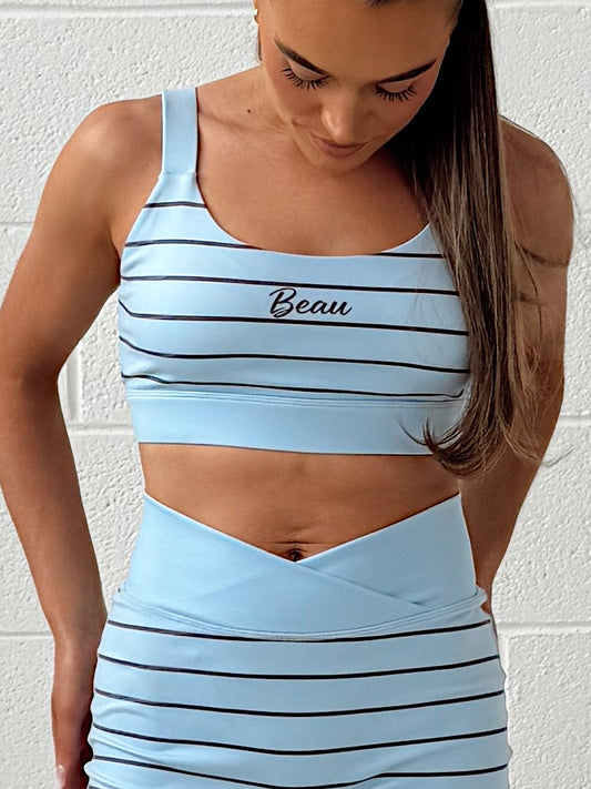 The Soft Serve Collection Sports Bra: Blueberry Swirl
